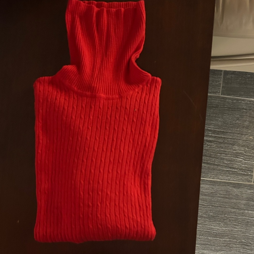 Evan Picone Red Cowl Neck Sweater